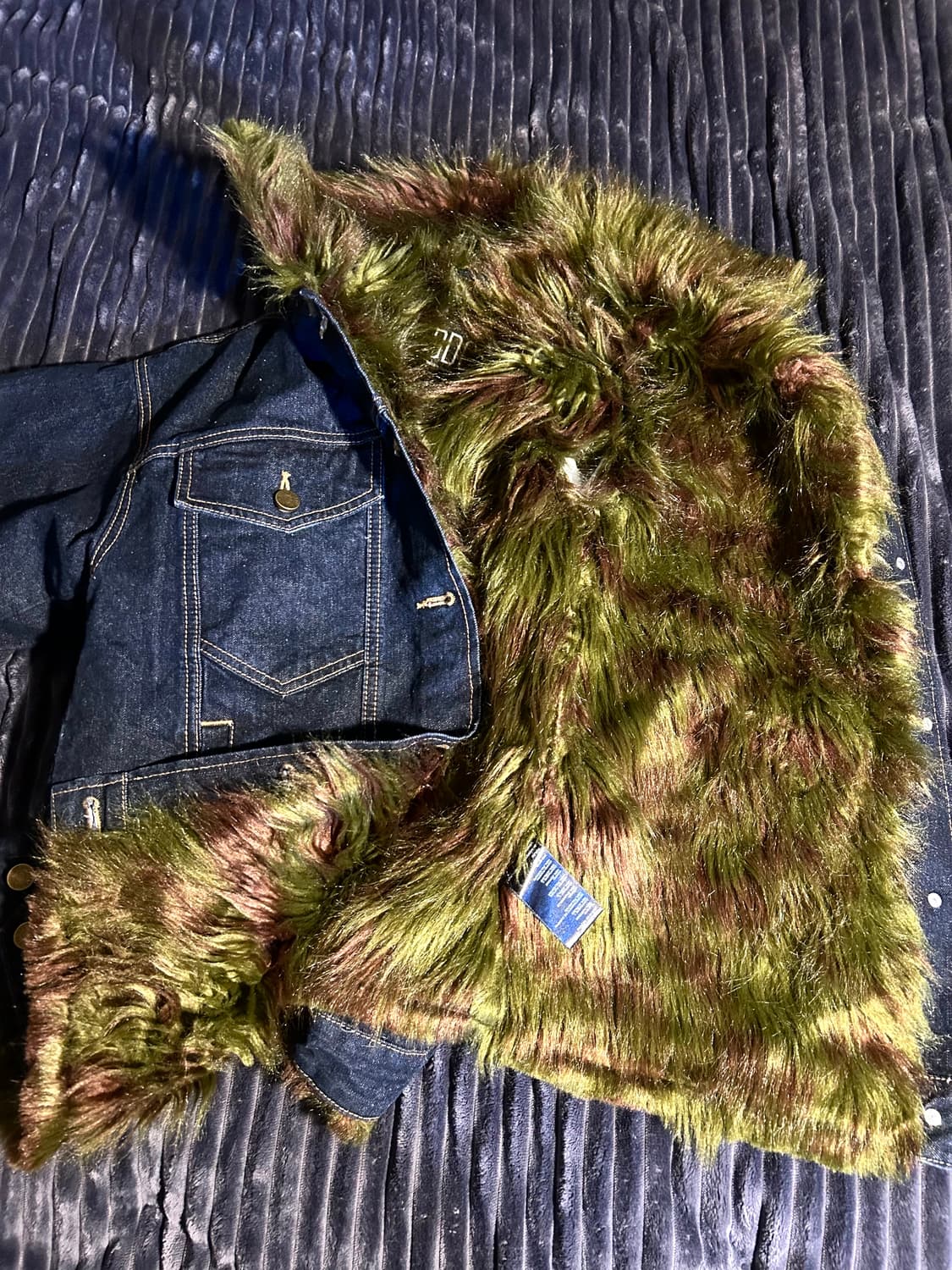 Fur Detail Denim Trucker Jacket 상품이미지6