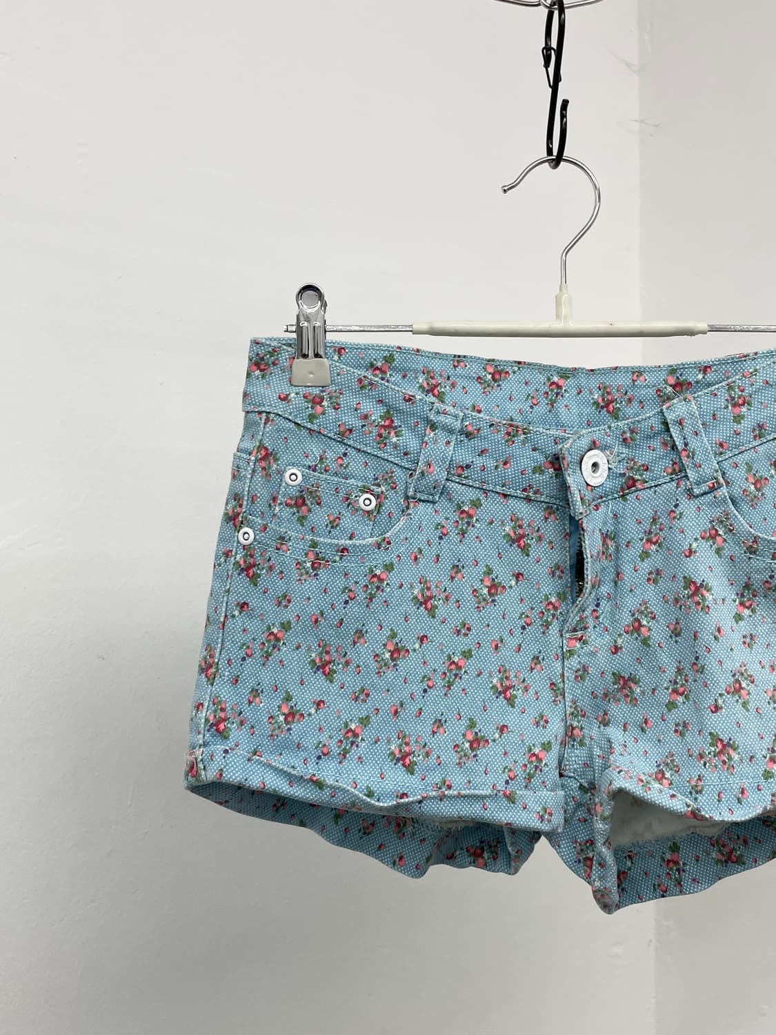 블루 플로럴 숏츠 상품이미지4