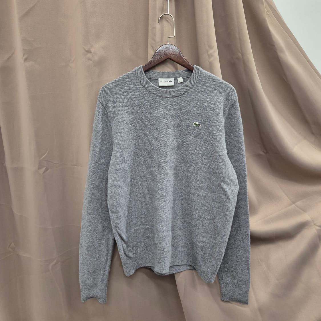 라코스테 그레이 니트 스웨터 XL 상품이미지1