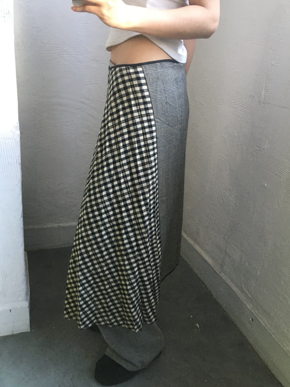 Comme des Garcons 꼼데가르송 하운드투스패턴 롱 스커트 상품이미지1