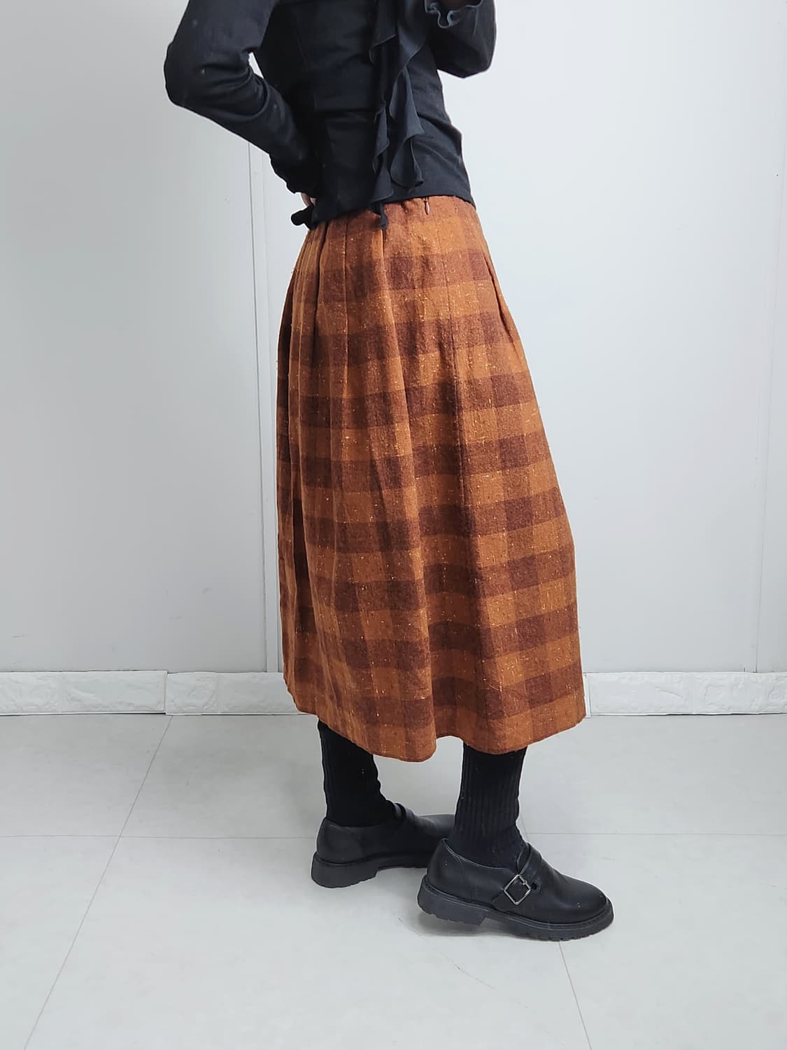 체크 스커트 상품이미지4