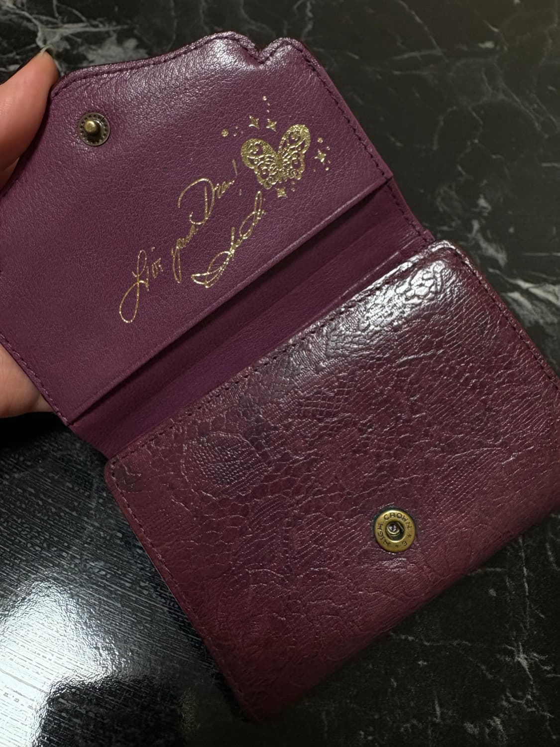 안나수이 버건디 카드지갑 상품이미지2