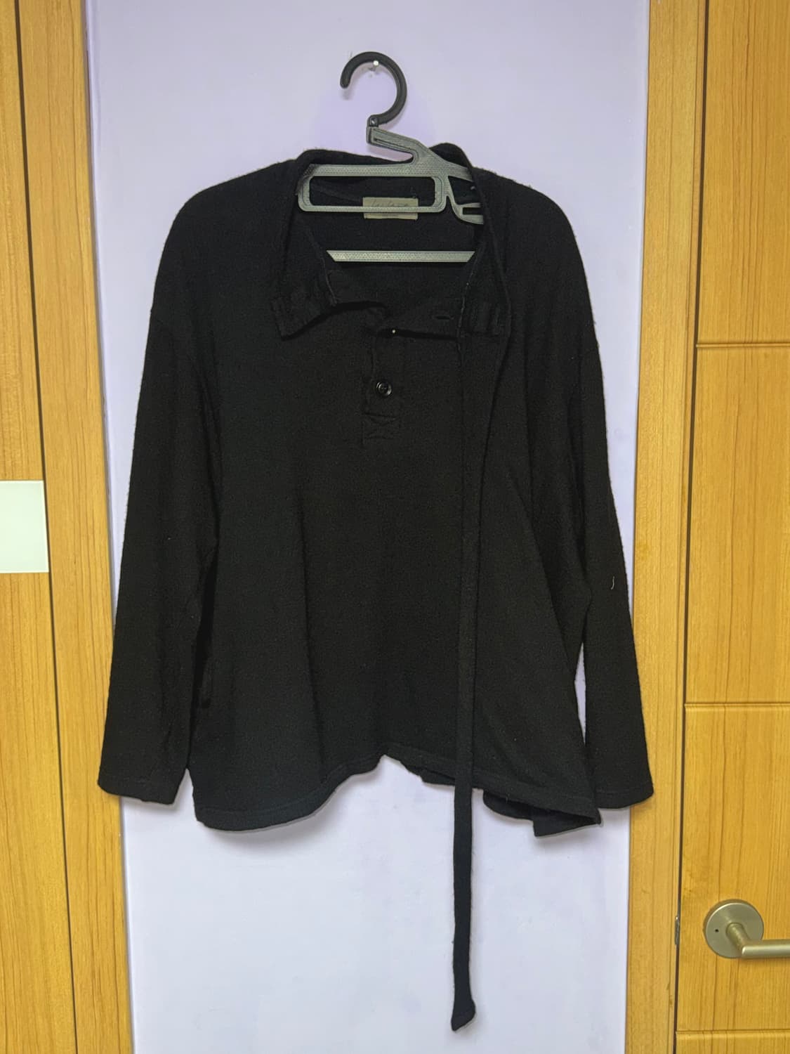 요지 야마모토 스카프 니트 블랙 상품이미지2