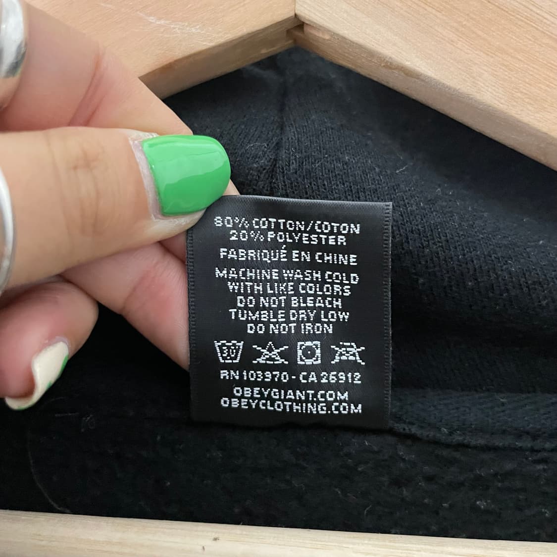 오베이 블랙 백 빅프린팅 후드 상품이미지8