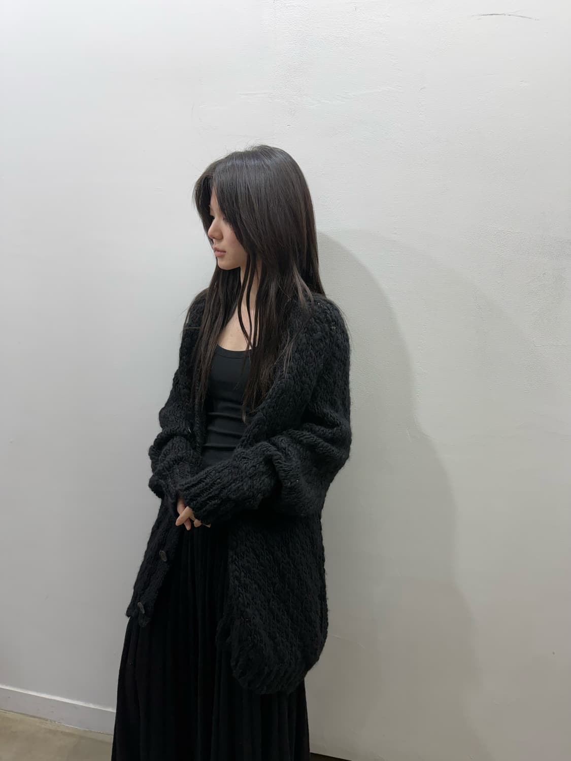 존 언더커버 오버핏 헤비울 가디건 상품이미지6