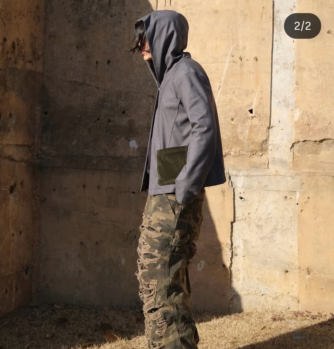 emostanceclub hooded panel cardigan 상품이미지5