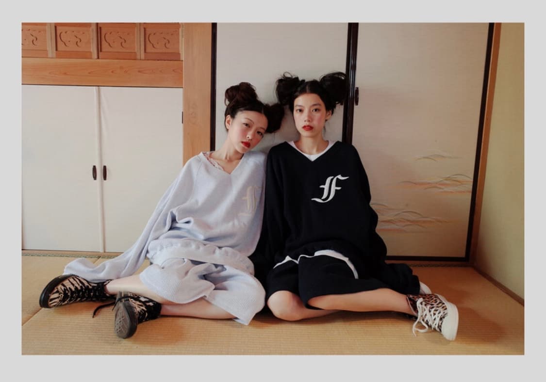 샵페어리 와플 트레이닝 세트(멜란지그레이) 상품이미지2
