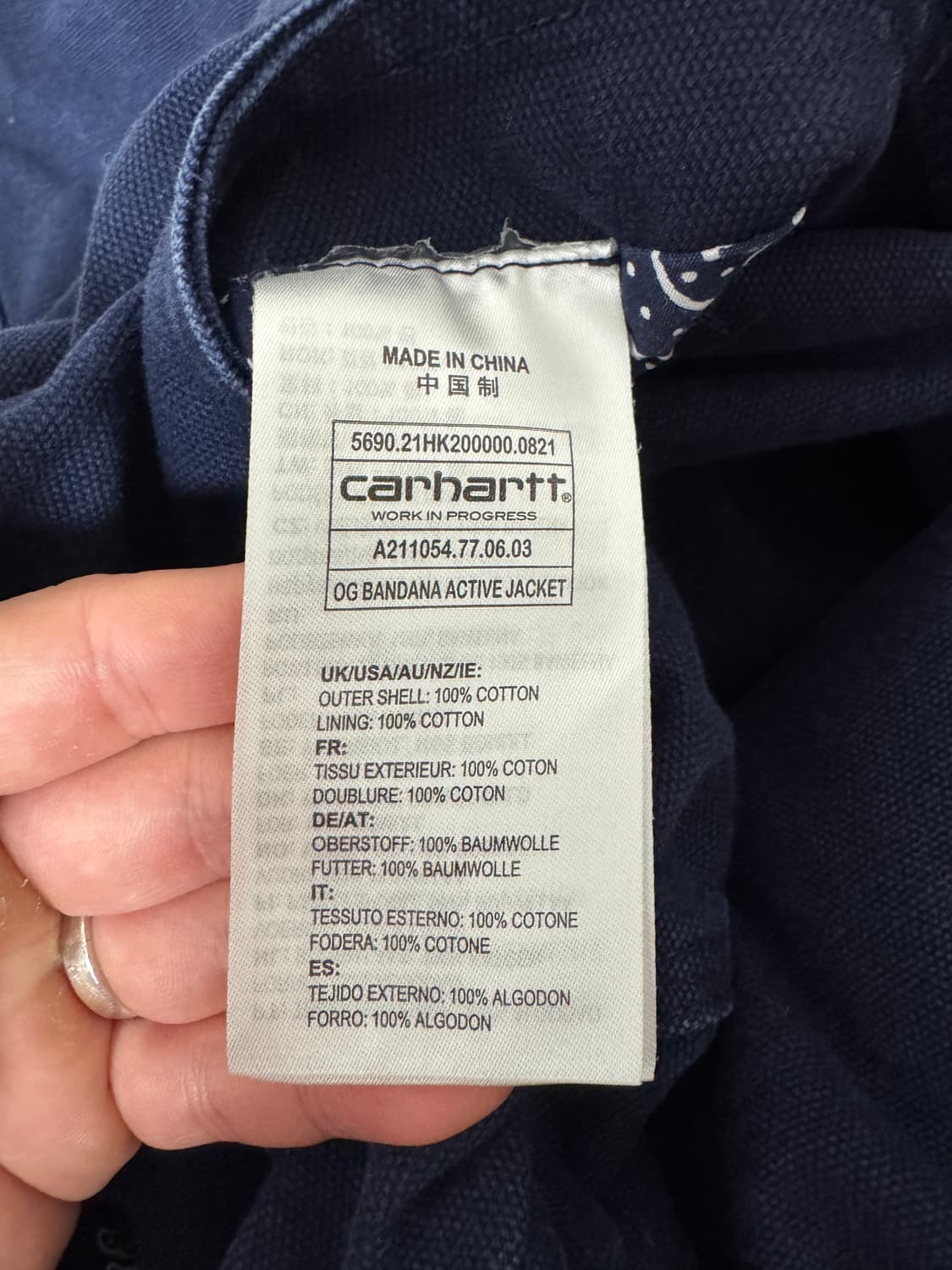 [L]칼하트 wip 반다나 액티브 자켓 상품이미지5