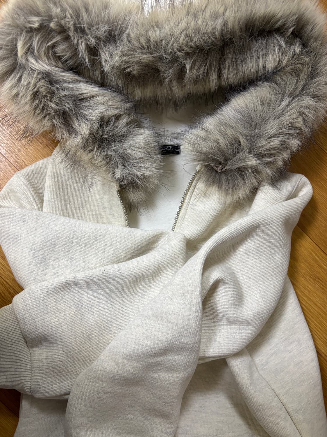 오운서 퍼 후드집업 퍼후드 탈부착 가능 상품이미지4