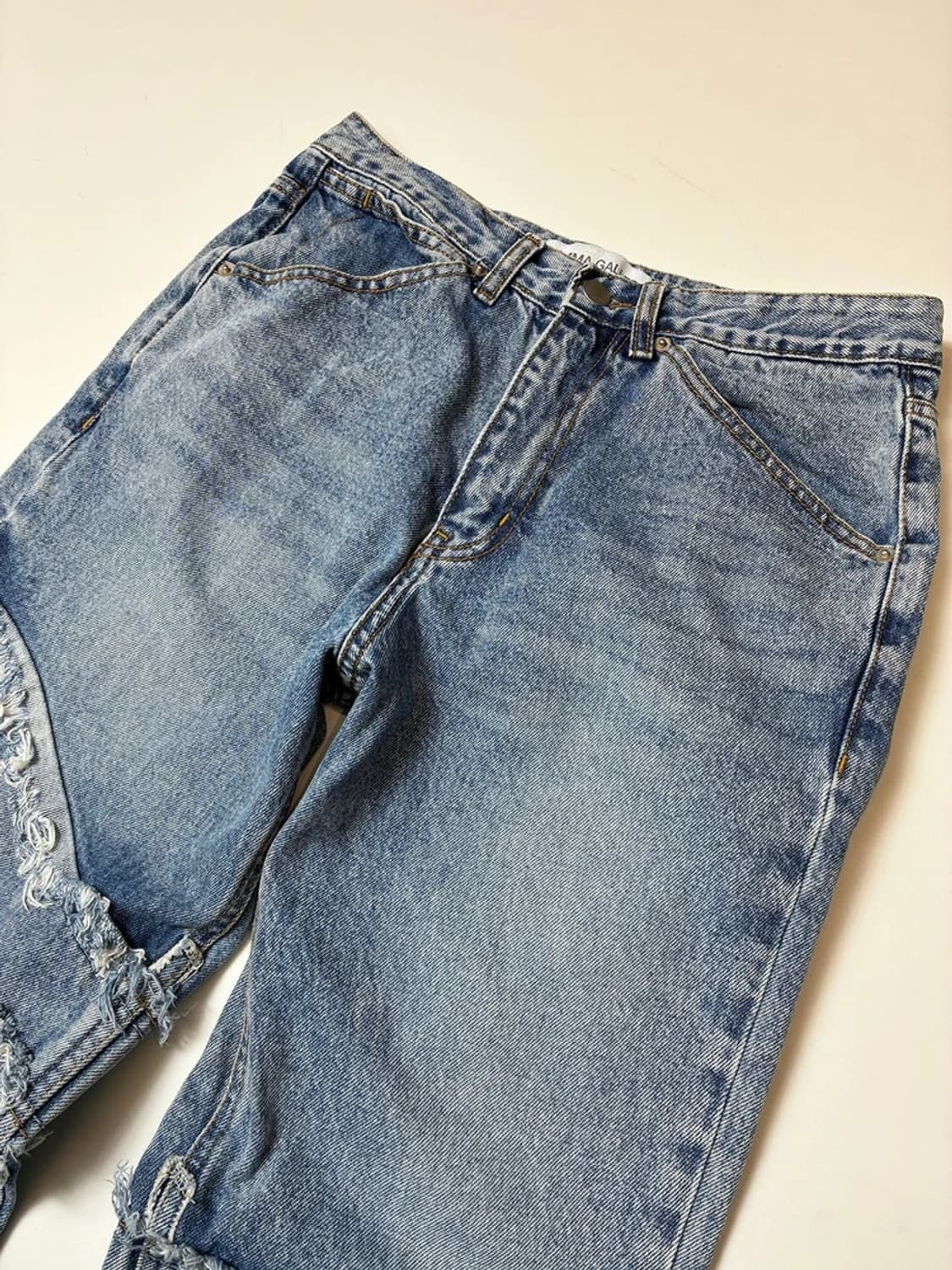 감마갤러리 21FW 웨이브 진 라이트블루 데님 팬츠 PN8433 상품이미지3