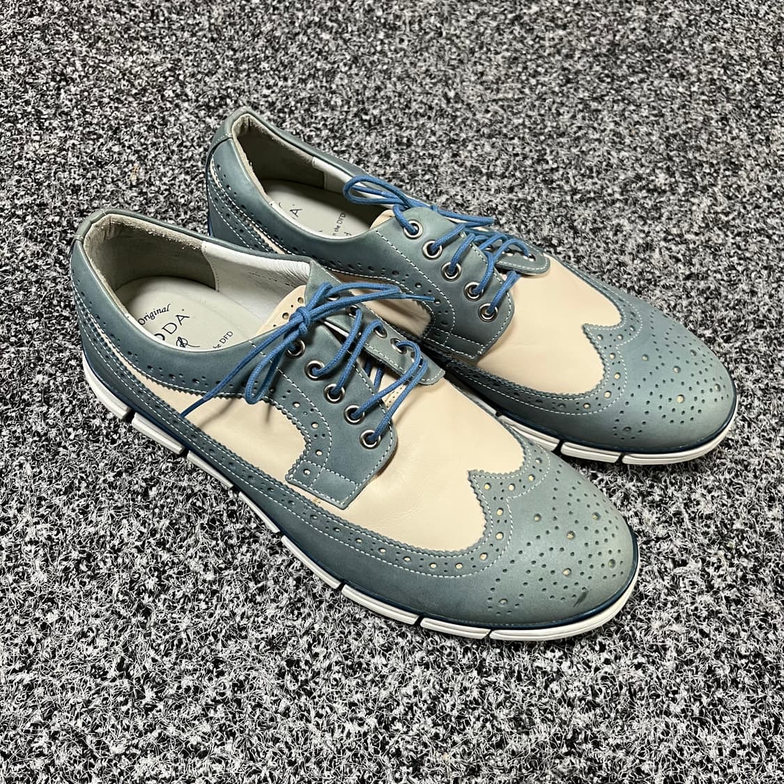 소다 콤비 블루 윙팁 슈즈 270 상품이미지1