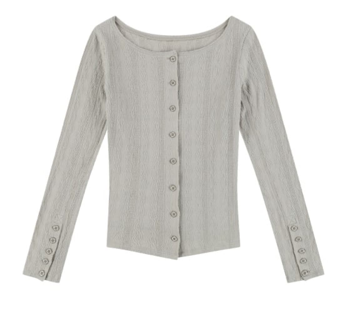 코이세이오 가디건 슬리브 샌드 상품이미지1