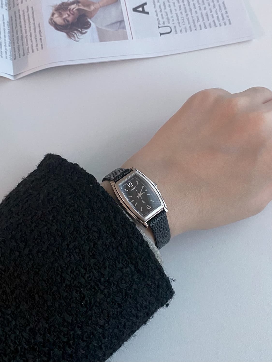 Seiko 세이코 lk 루키아 스퀘어 쿼츠 블랙 레이디스 상품이미지5