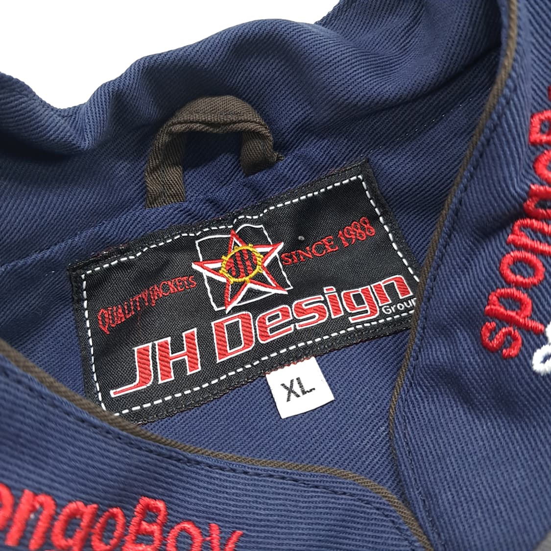 CN663 XL 아메리칸 빈티지 스펀지밥 자수 레이싱 자켓 상품이미지4