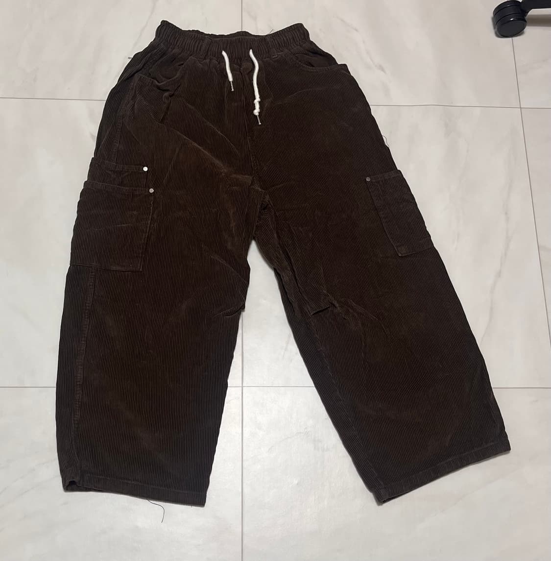 코듀로이 와이드 팬츠 브라운 상품이미지1