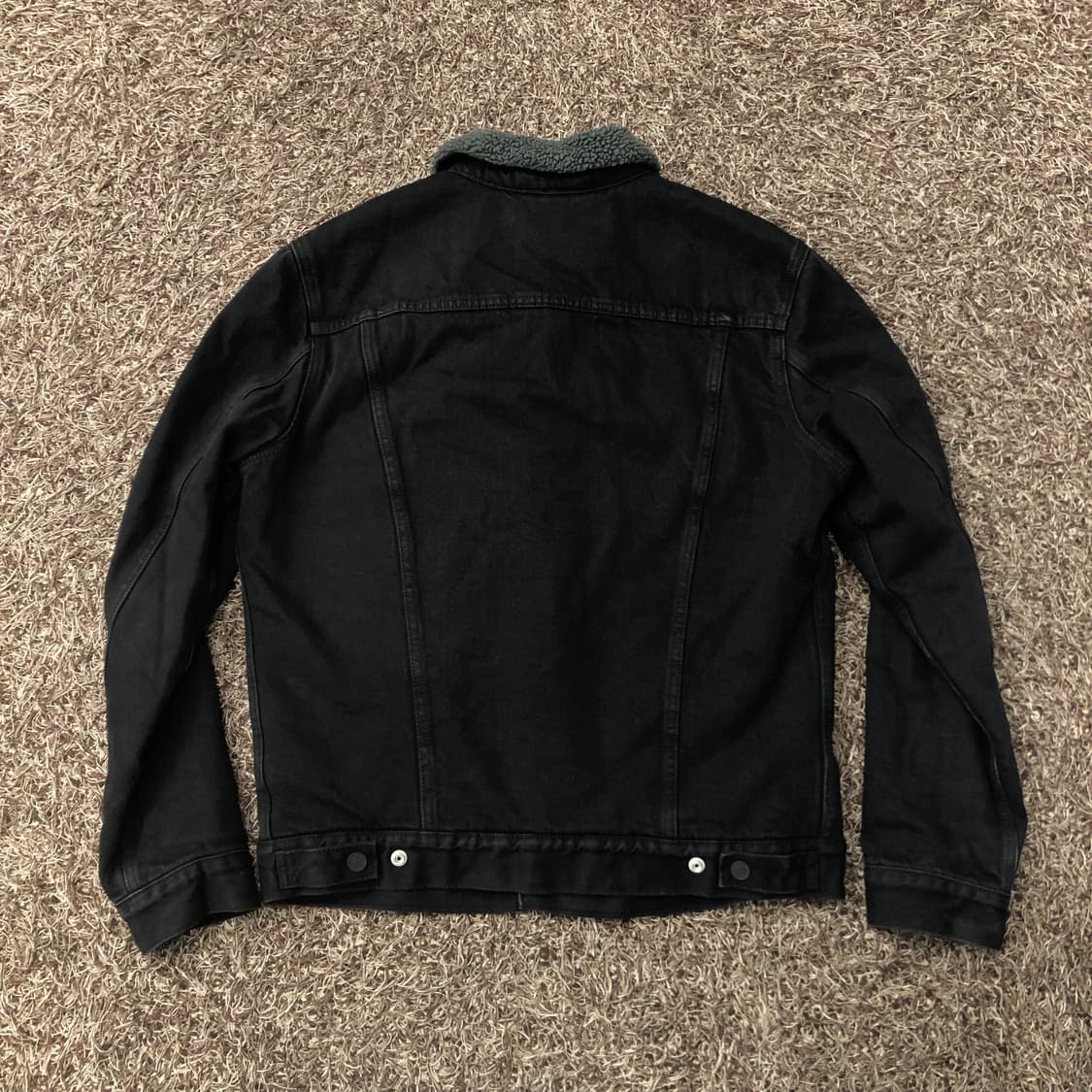 L 리바이스 쉐르파 블랙 데님 트러커 자켓 상품이미지4