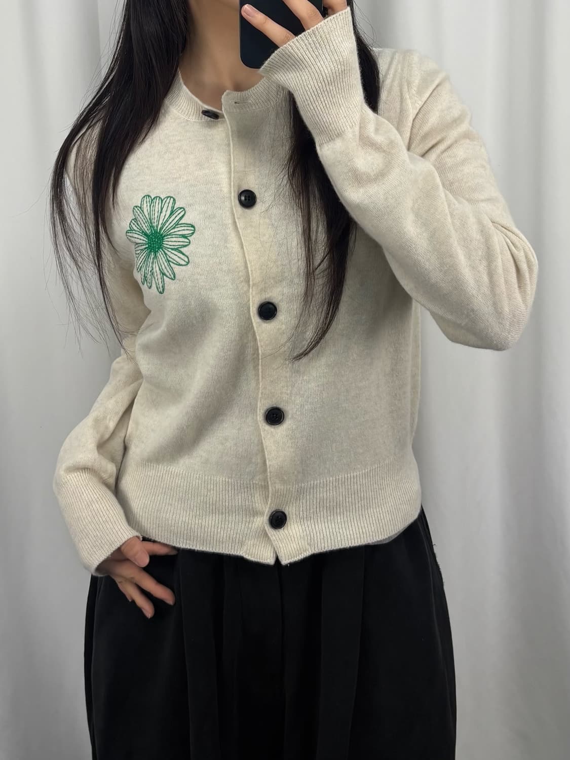 마르디 메크르디 아이보리 가디건 상품이미지3