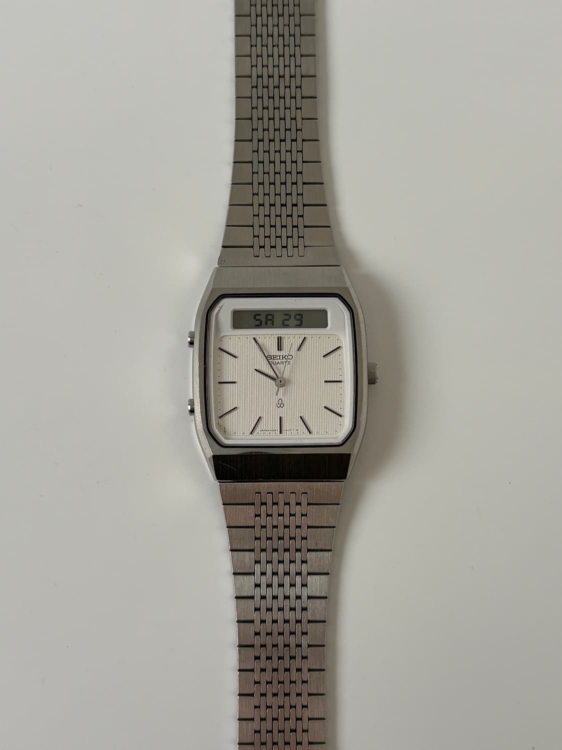1980s Silver Square Ana-Digi Quartz 상품이미지3