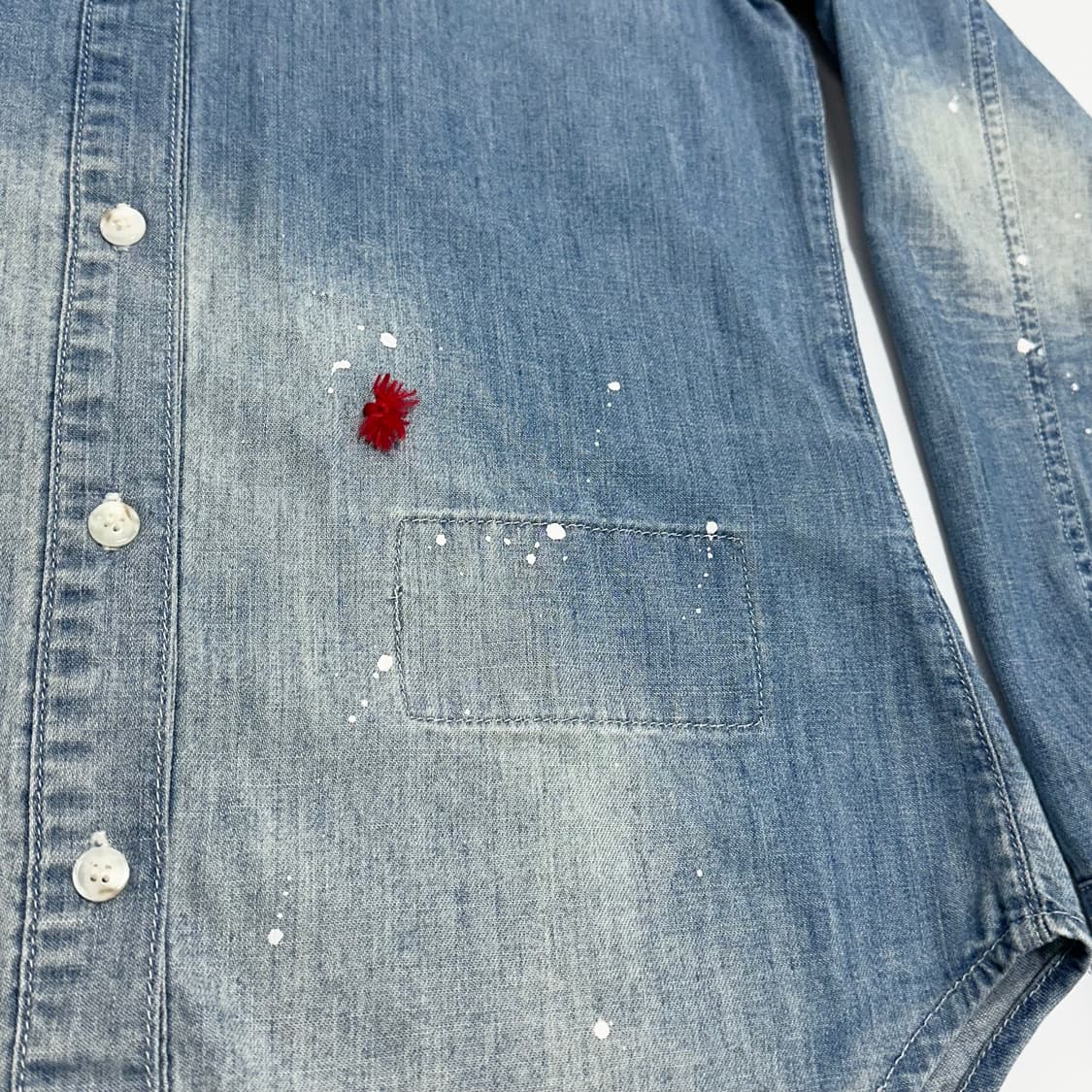 honeyohsorry 워싱 웨스턴 데님 셔츠 청남방 상품이미지3