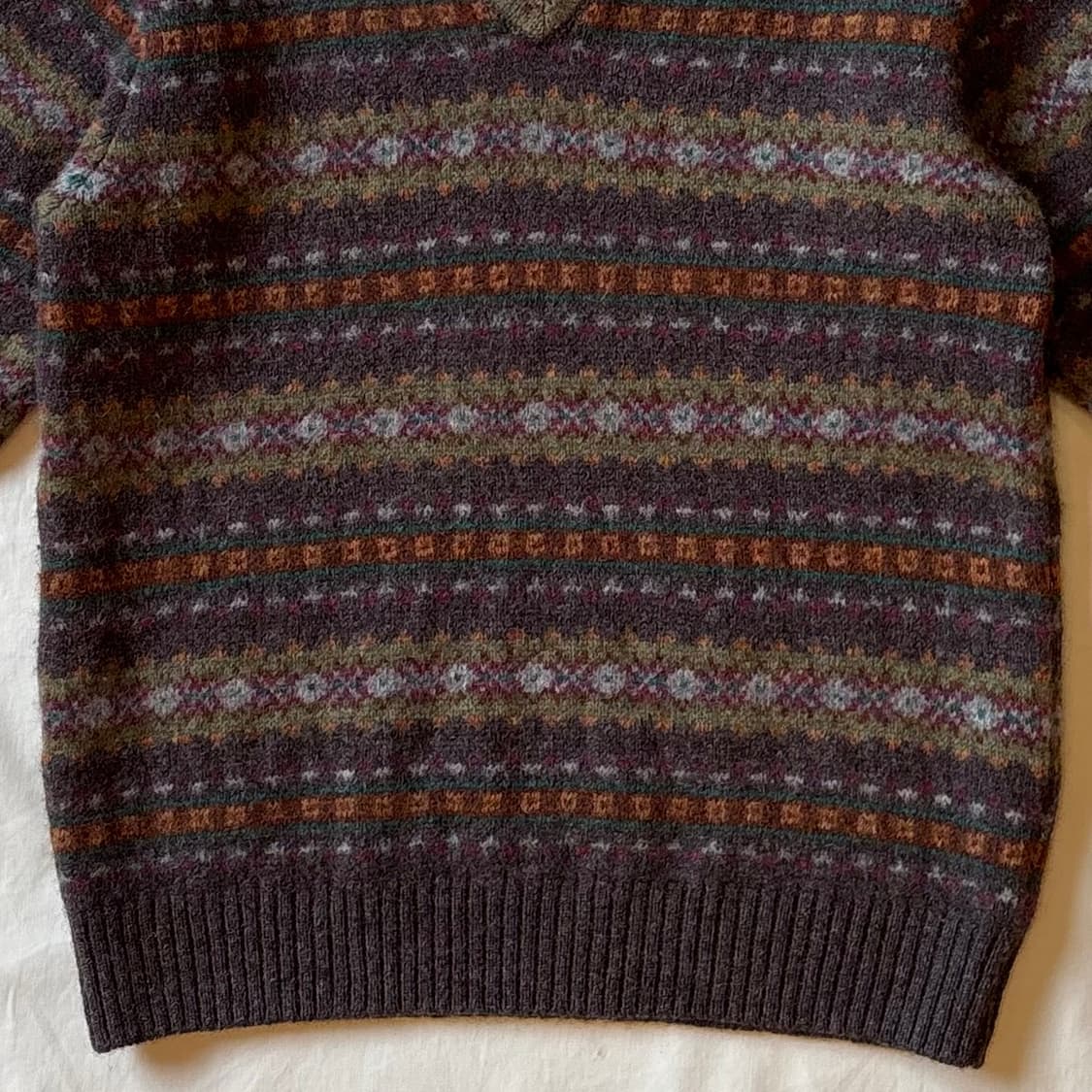 90s 스코틀랜드 USA LANDS END 페어아일 니트 스웨터 상품이미지4