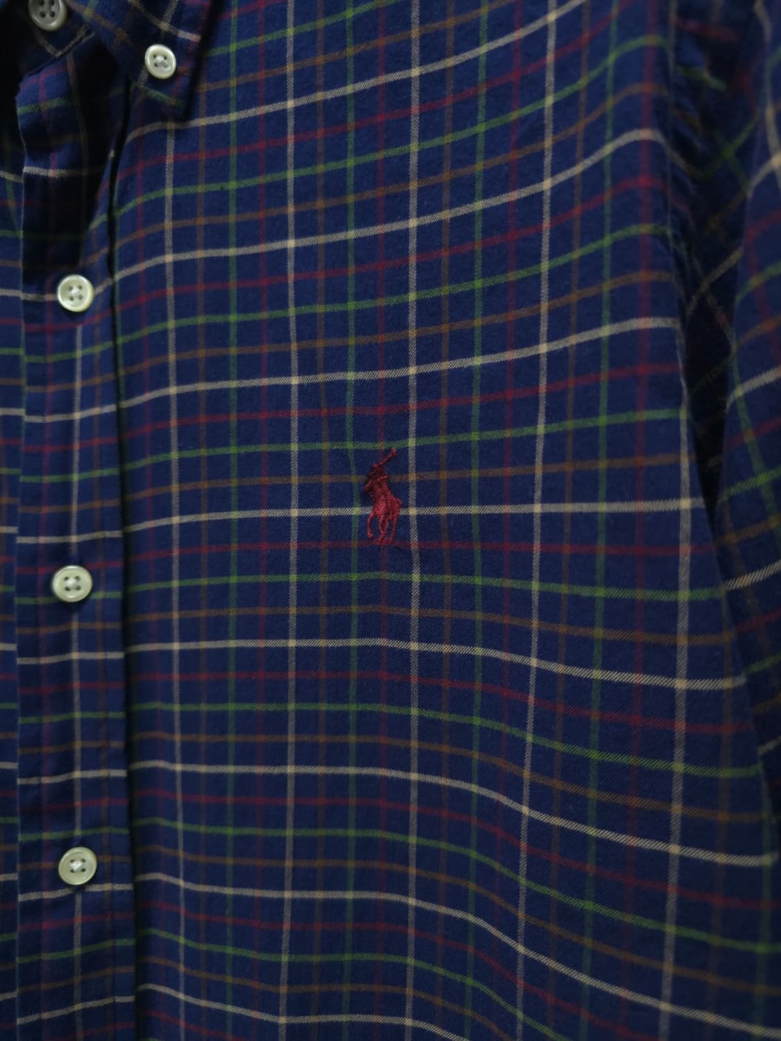 폴로랄프로렌 네이비 체크셔츠 (남성90~95) 상품이미지3