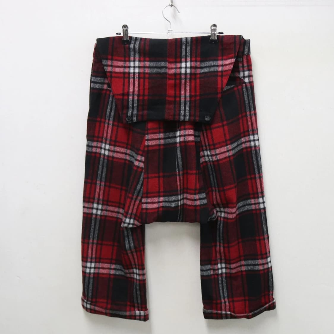 LUCY 레드 체크 유니크 울 혼방 배기 팬츠 61335 상품이미지9