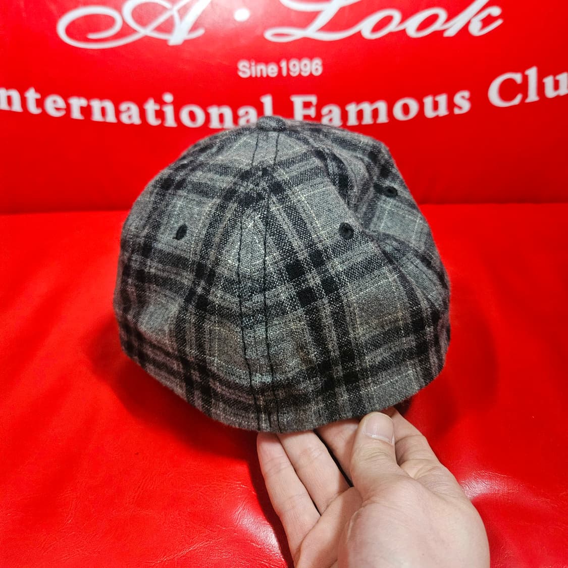 에어로포스테일 in USA 차콜 체크 스냅백  상품이미지5