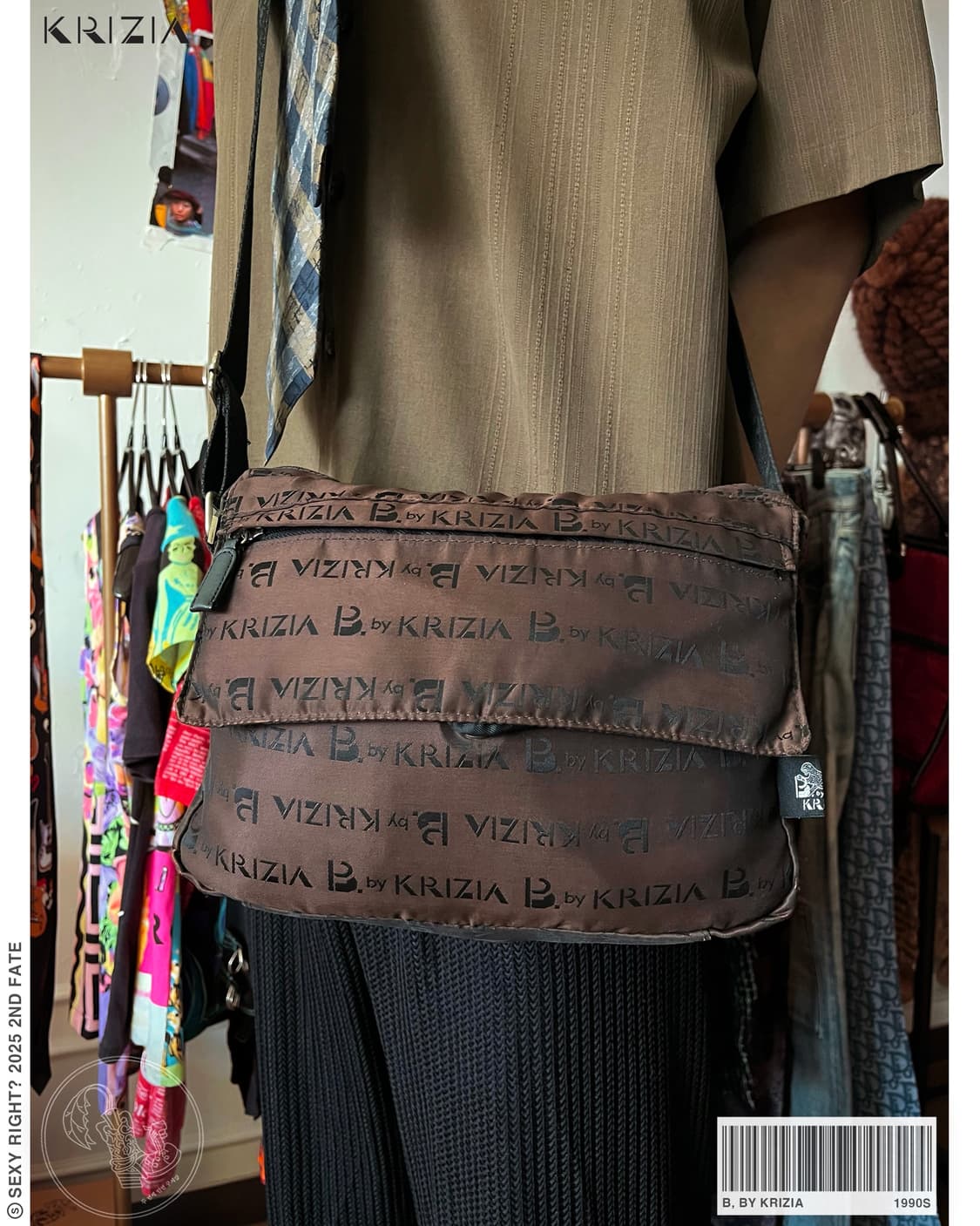 1990s Krizia Old Crossbody Lettering Bag 상품이미지1