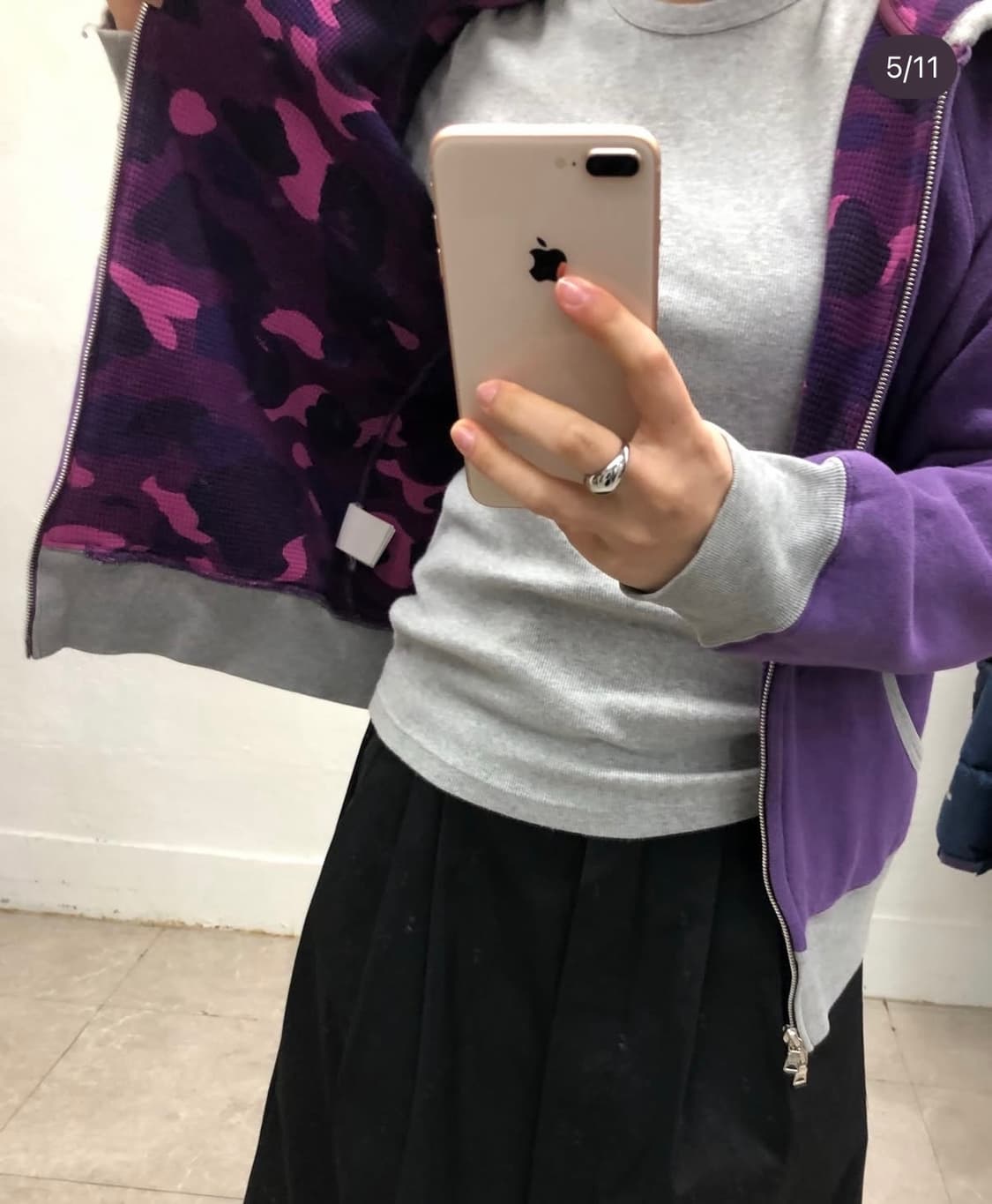 베이프 - 퍼플 컬러 후드집업 상품이미지5