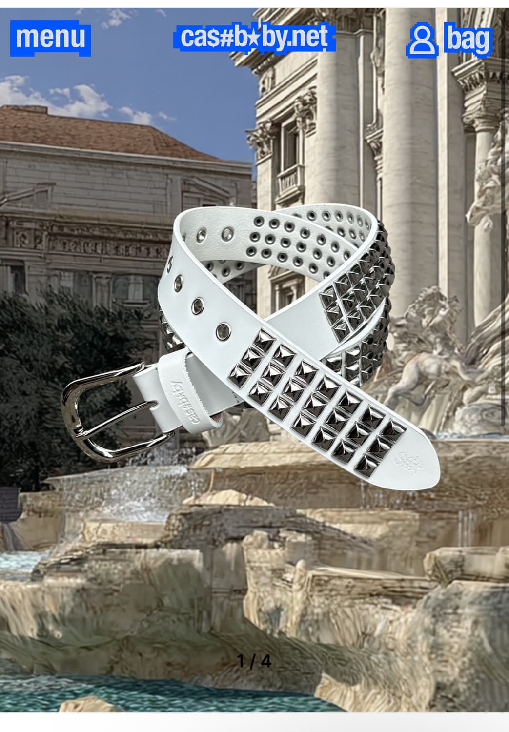 cash baby STUDDED LEATHER BELT 상품이미지1