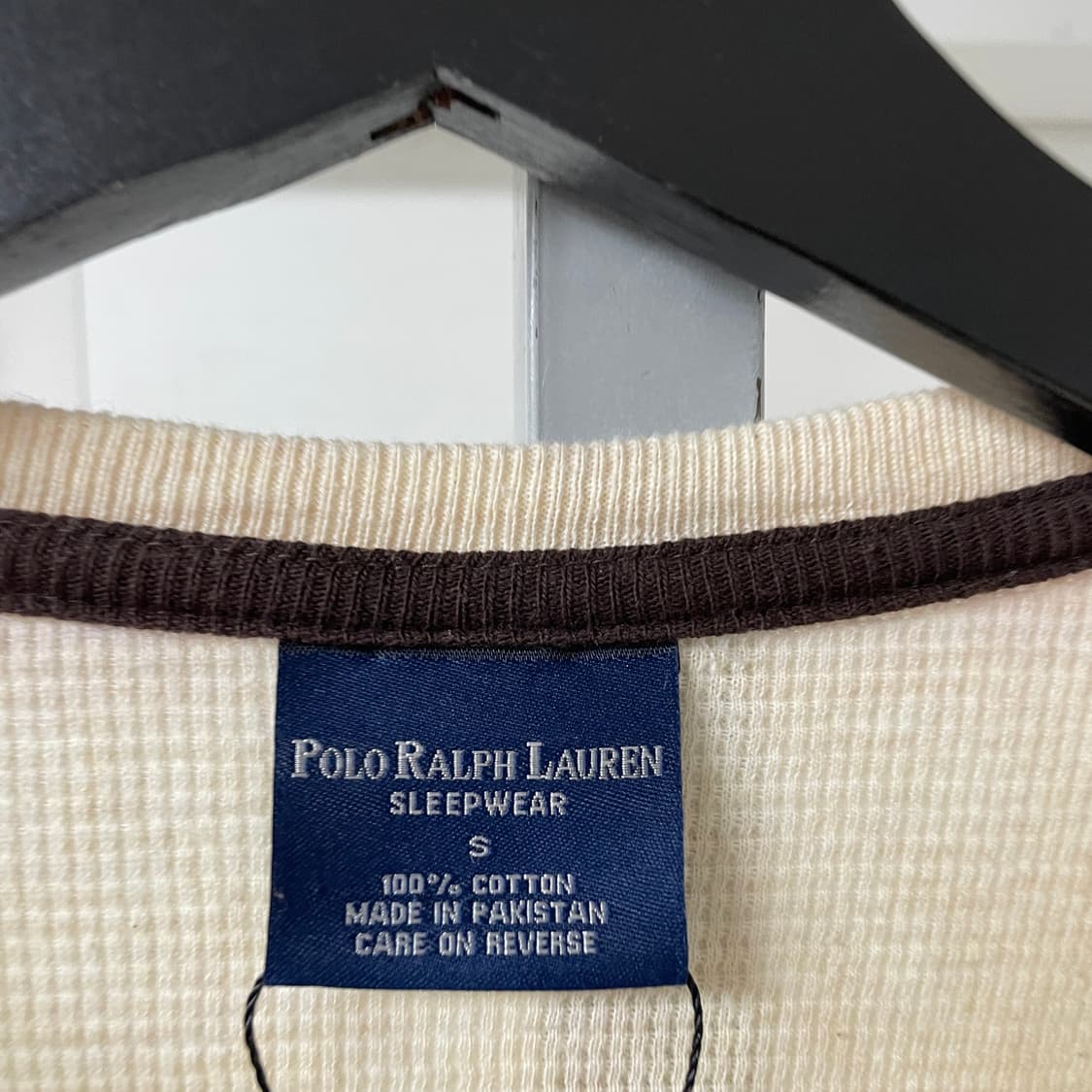 폴로 랄프로렌 와플 긴팔 티셔츠 베이지 S 상품이미지5