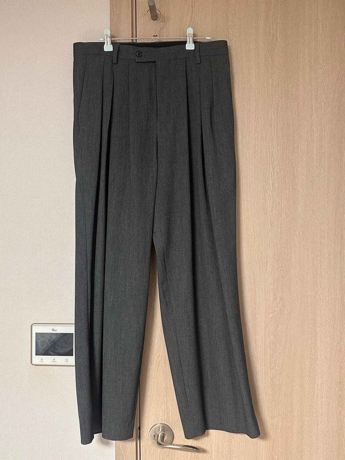 주앙옴므 매드플리츠 와이드 트라우저 차콜 m 상품이미지2