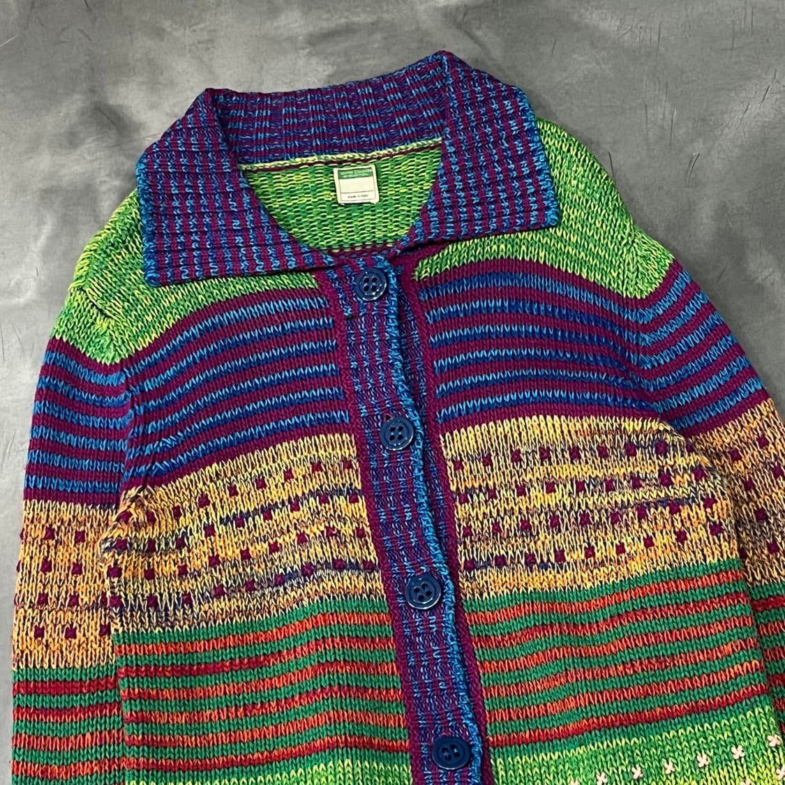  베네통 멀티 패턴 니트 가디건 y15556 상품이미지3