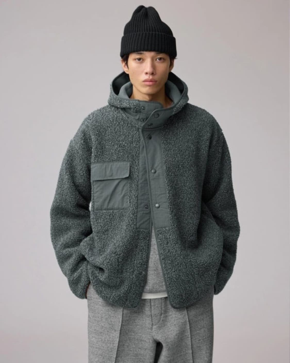 Gu 지유 엔지니어드가먼츠 엔가 플리스 후리스 xs 그레이 상품이미지1