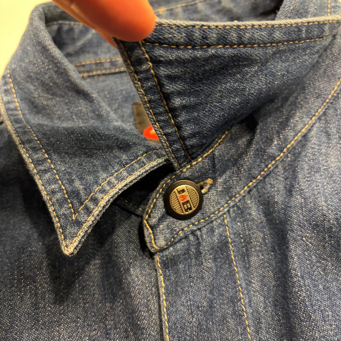 [XL] Johnny Blaze 데님 셔츠 남방 JB로고 B492 상품이미지5