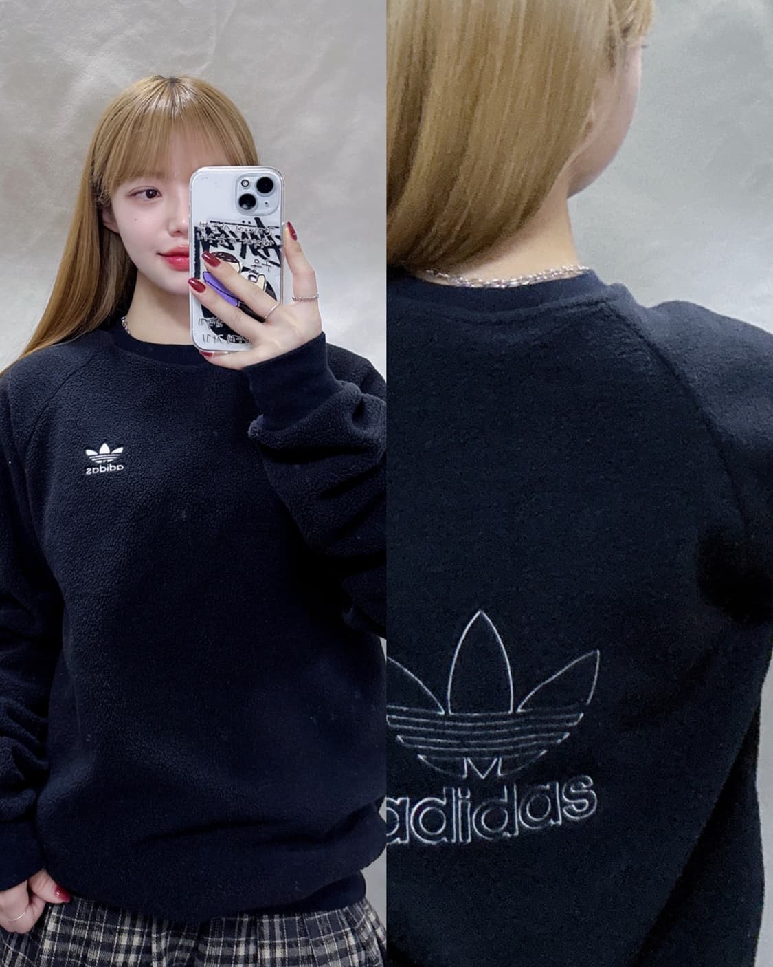 아디다스 빅로고 플리스 맨투맨  상품이미지1