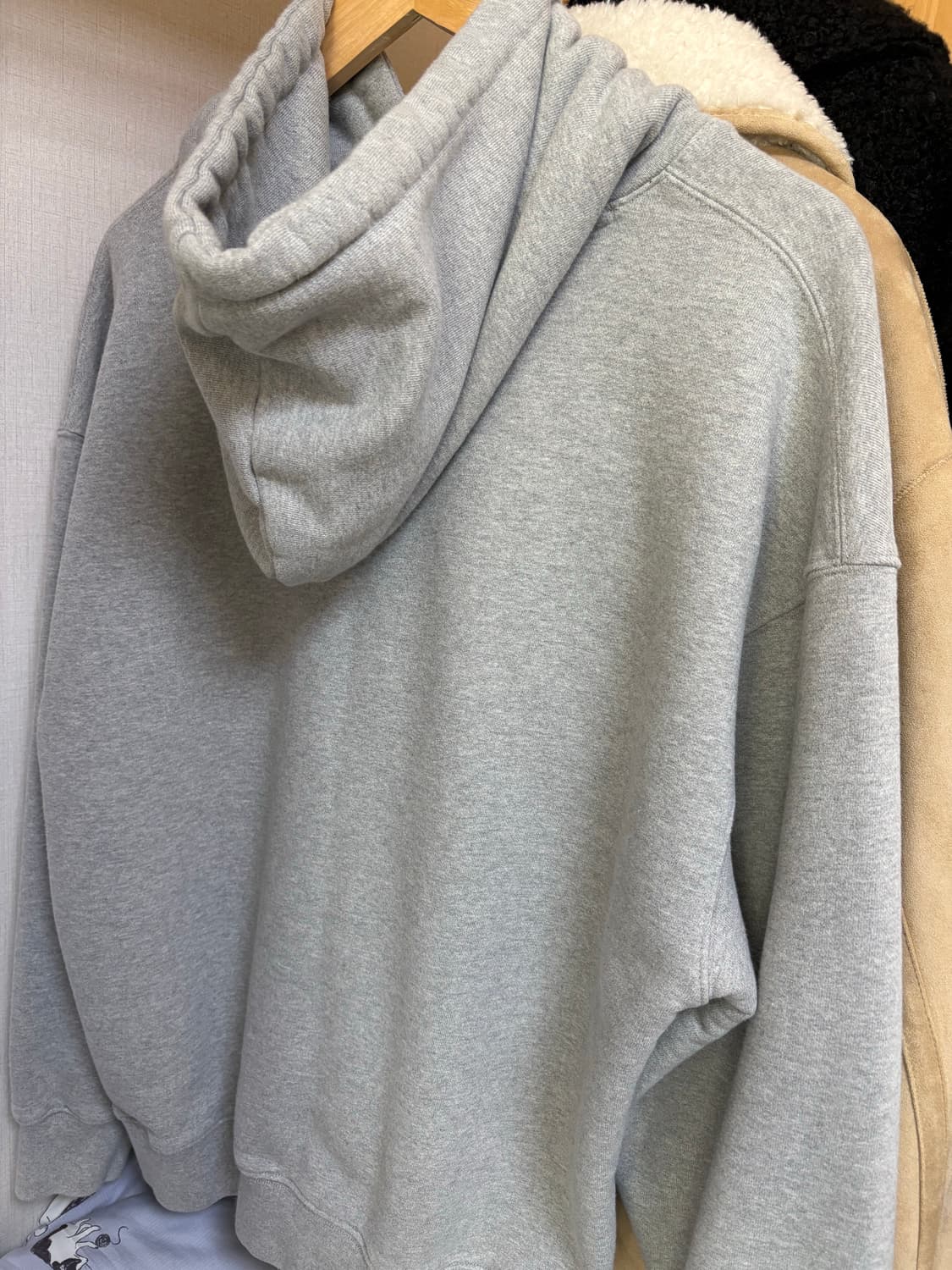 소버먼트 후드티 멜란지 그레이 상품이미지5