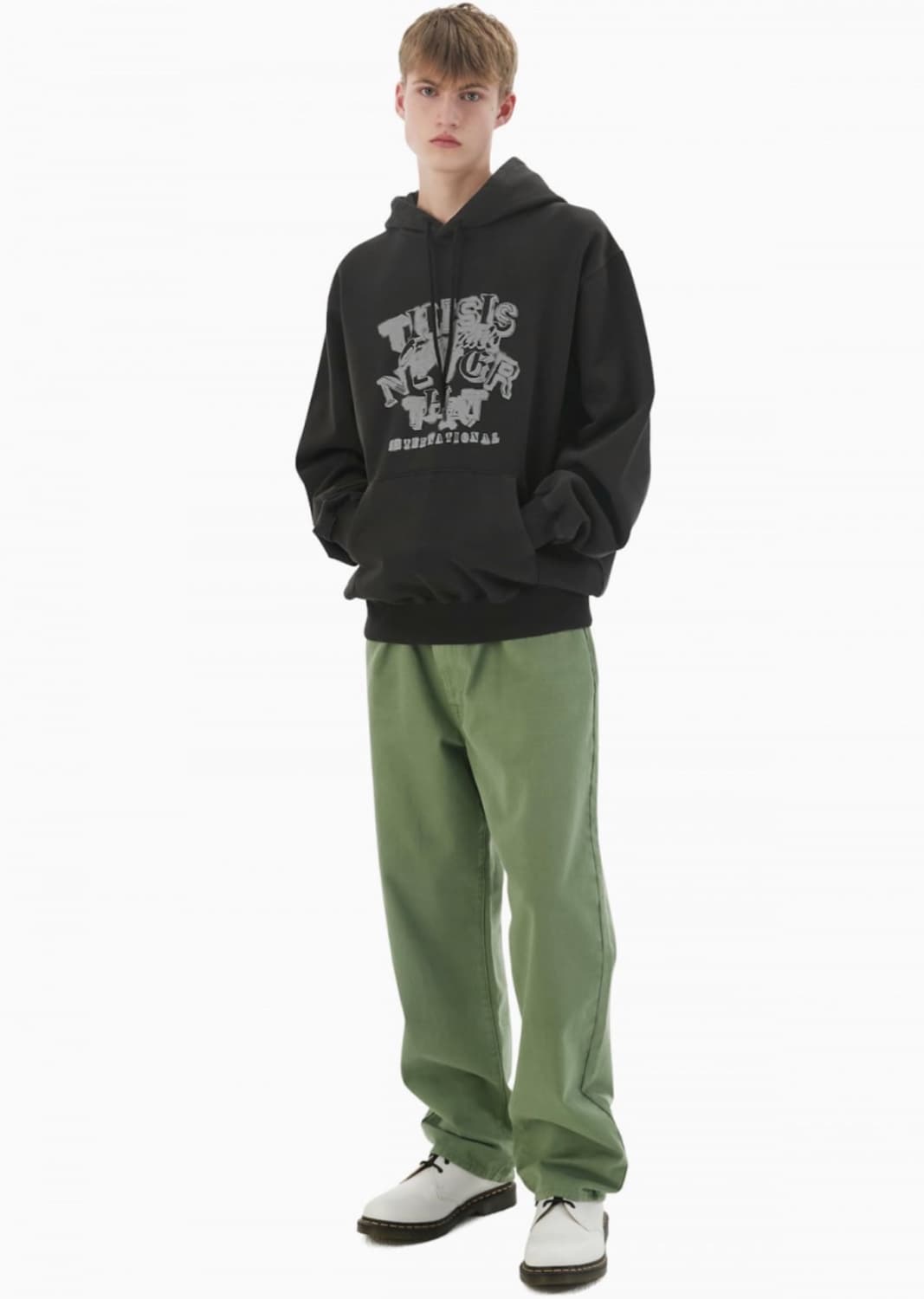 디스이즈네버댓 레귤러 진 팬츠 바지 피스타치오 민트 그린 L 상품이미지3