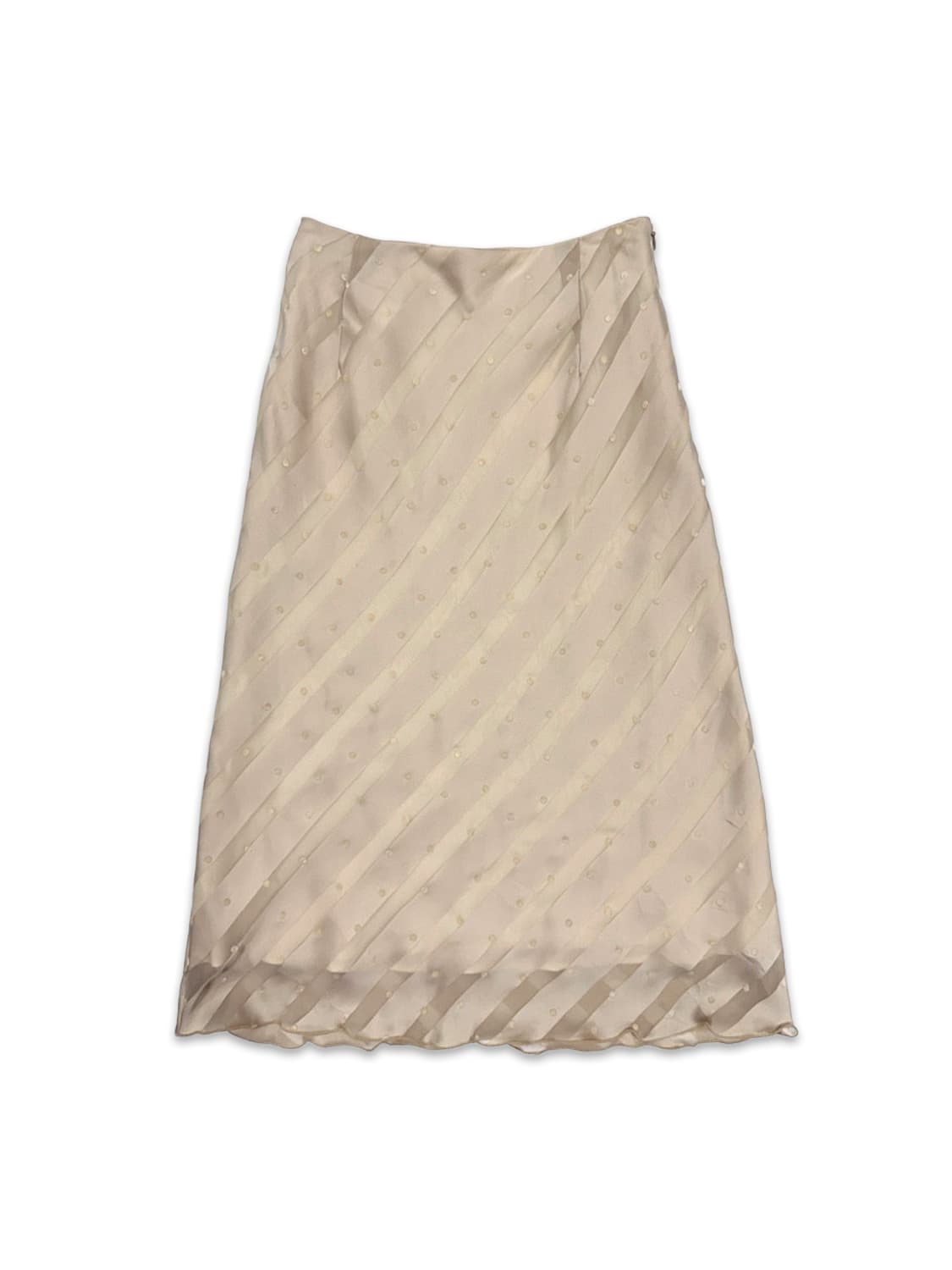 빈티지 아이보리 레이스 도트 롱 스커트 상품이미지1