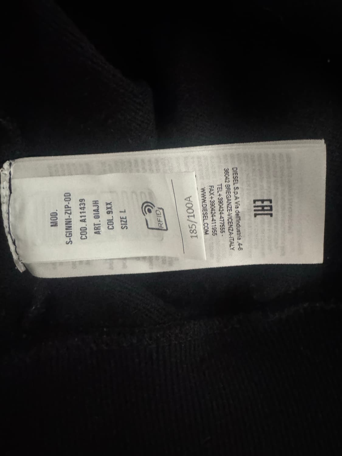 (L)디젤 지니집업자켓 상품이미지4