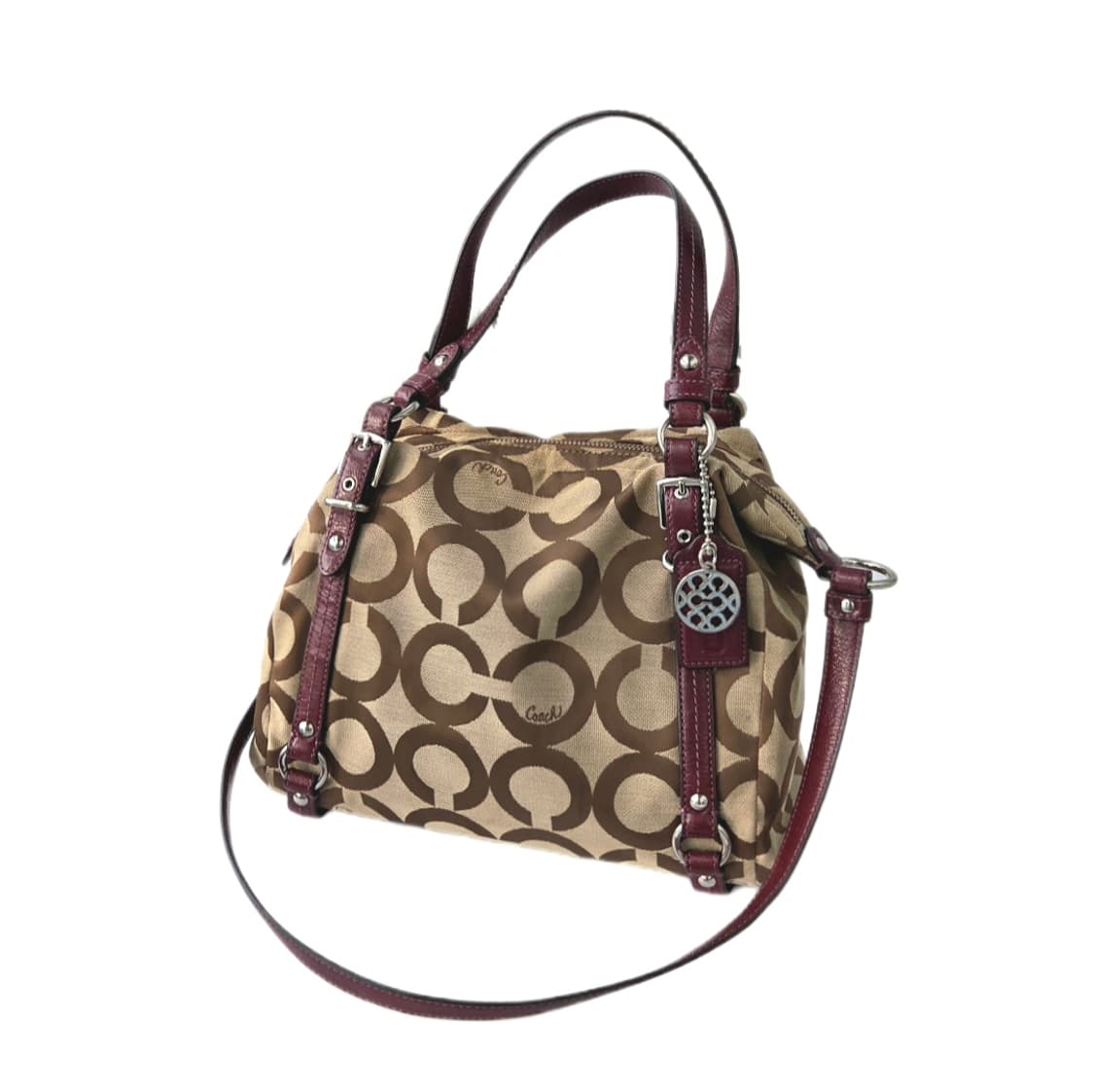 Coach Op Art Jacquard 2WAY Silver 상품이미지1