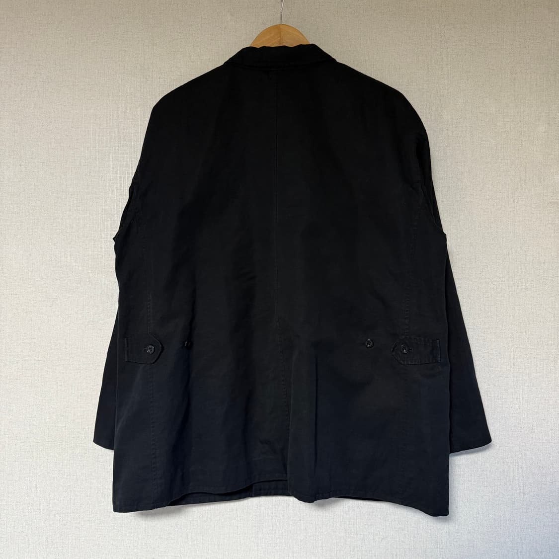 [38]올드조 FLY FRONT DUSTER JACKET BLACK 상품이미지5