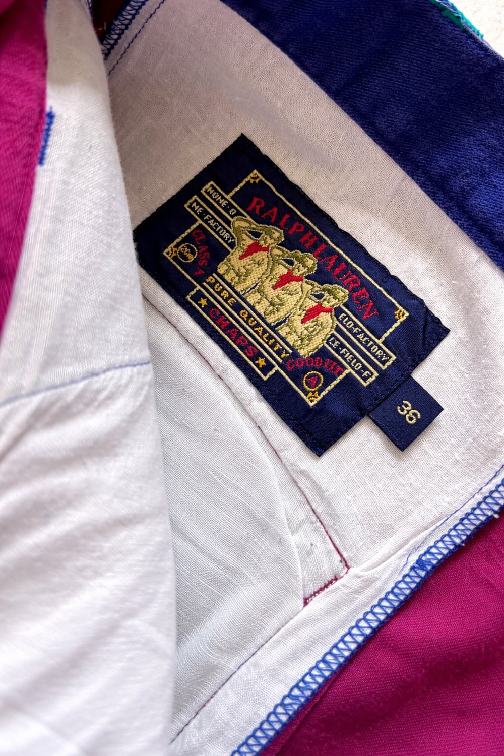 90s 챕스 랄프로렌 컬러 블럭 반바지 32~33" 상품이미지6