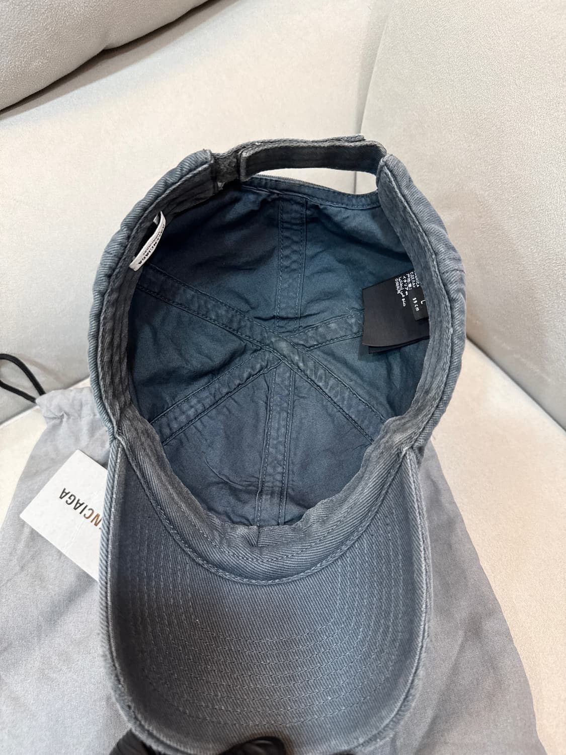 발렌시아가 빈티지 워싱자수 볼캡  상품이미지2