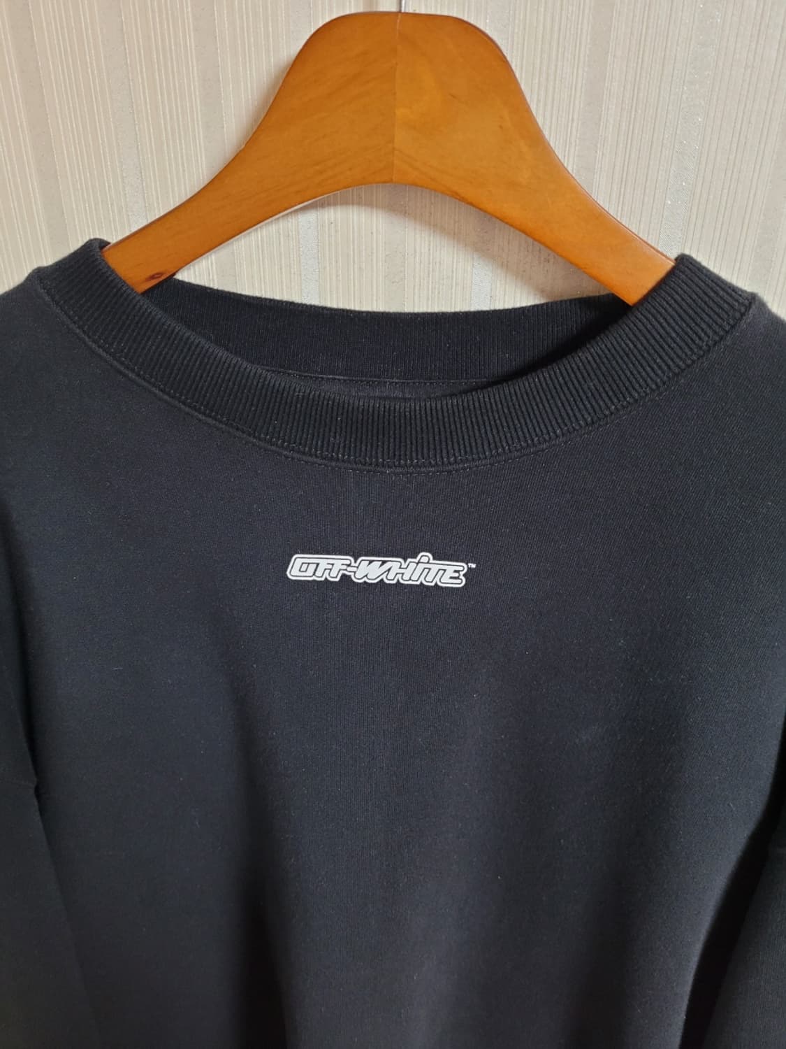 [M] 오프화이트 블루 마커펜 애로우 맨투맨 상품이미지4