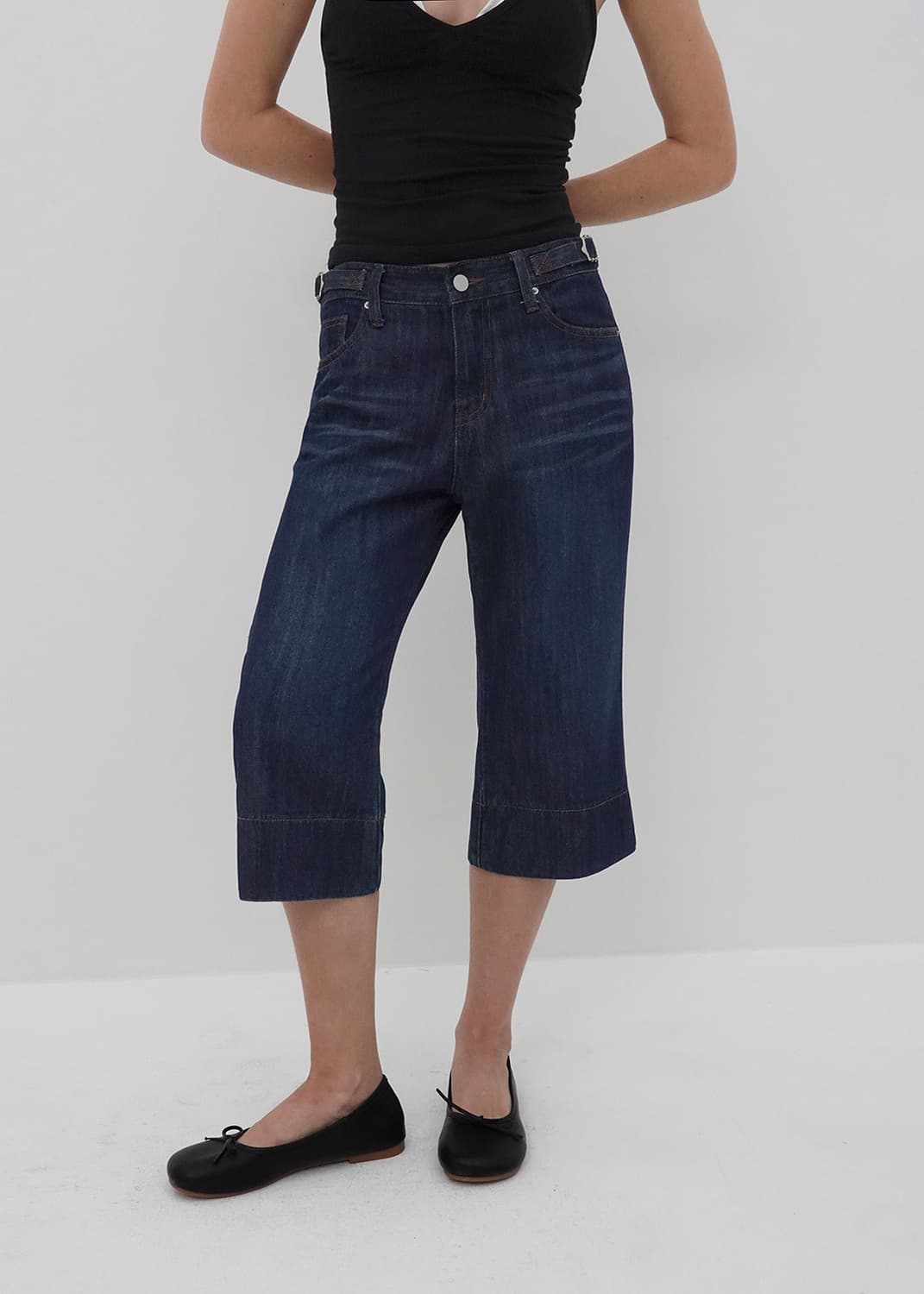 블랙업 비죠 7부 바지 상품이미지4