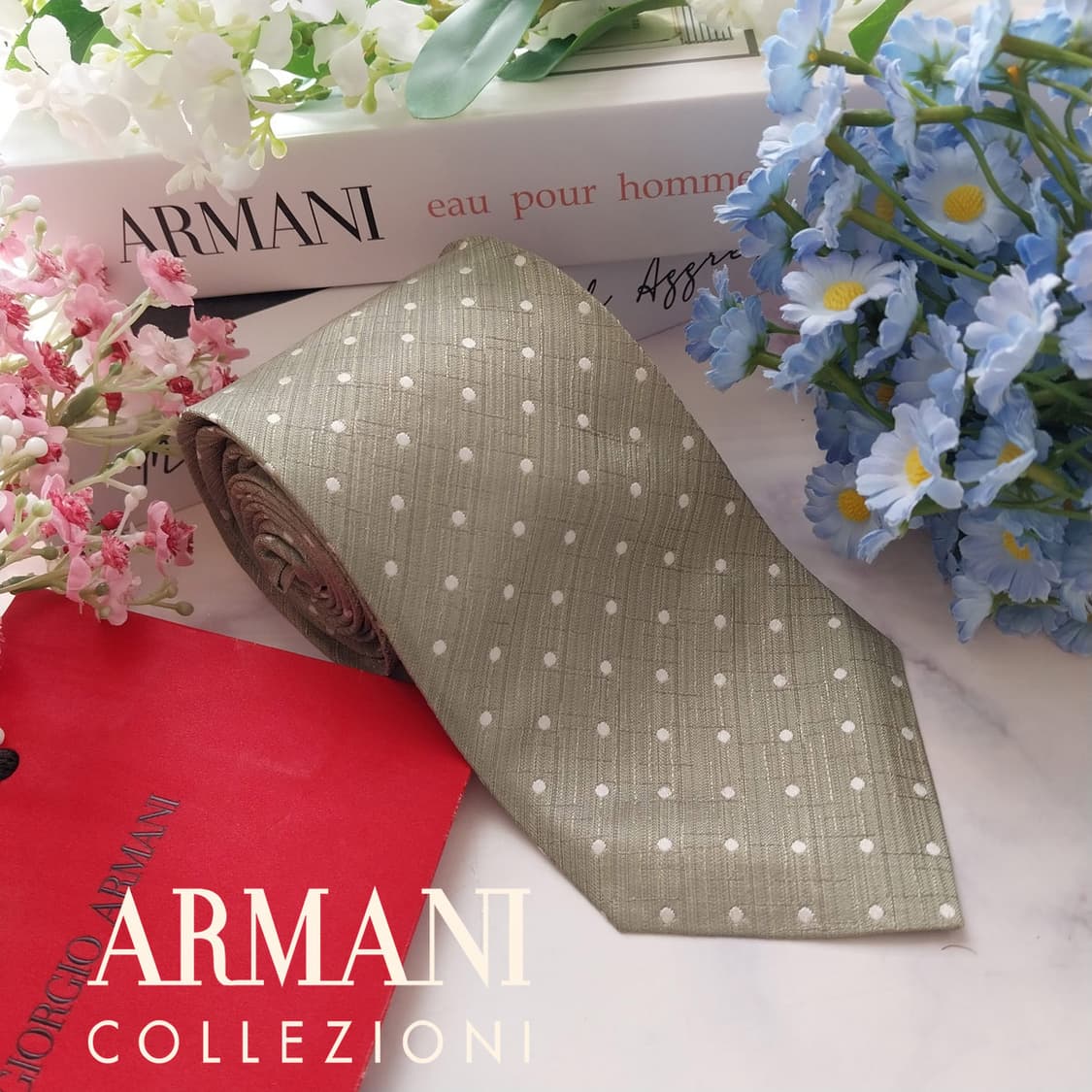 아르마니 꼴레지오니 실크 도트 넥타이 8.5cm A+등급 A1587
 상품이미지1