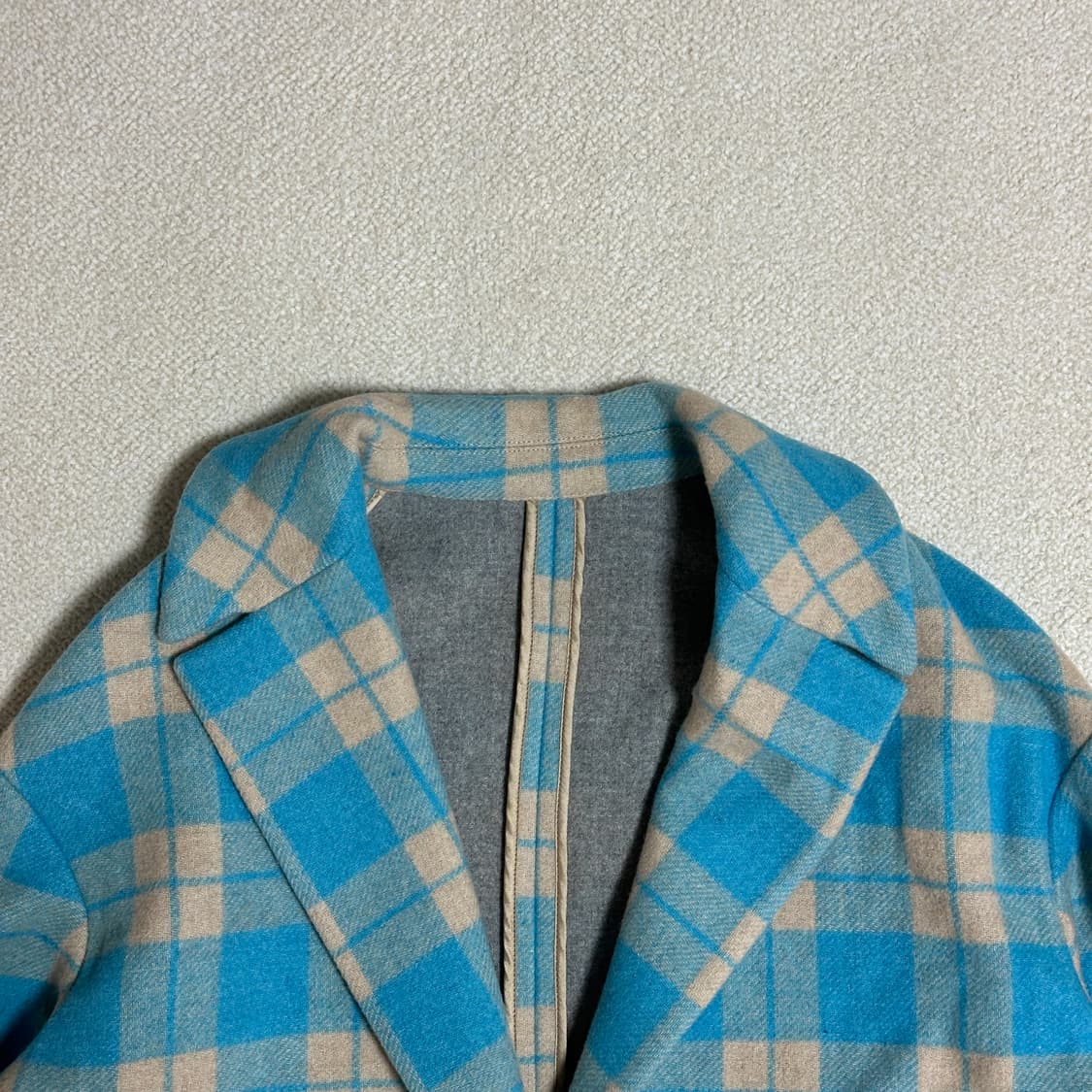 MSGM 체크 울 코트 상품이미지6