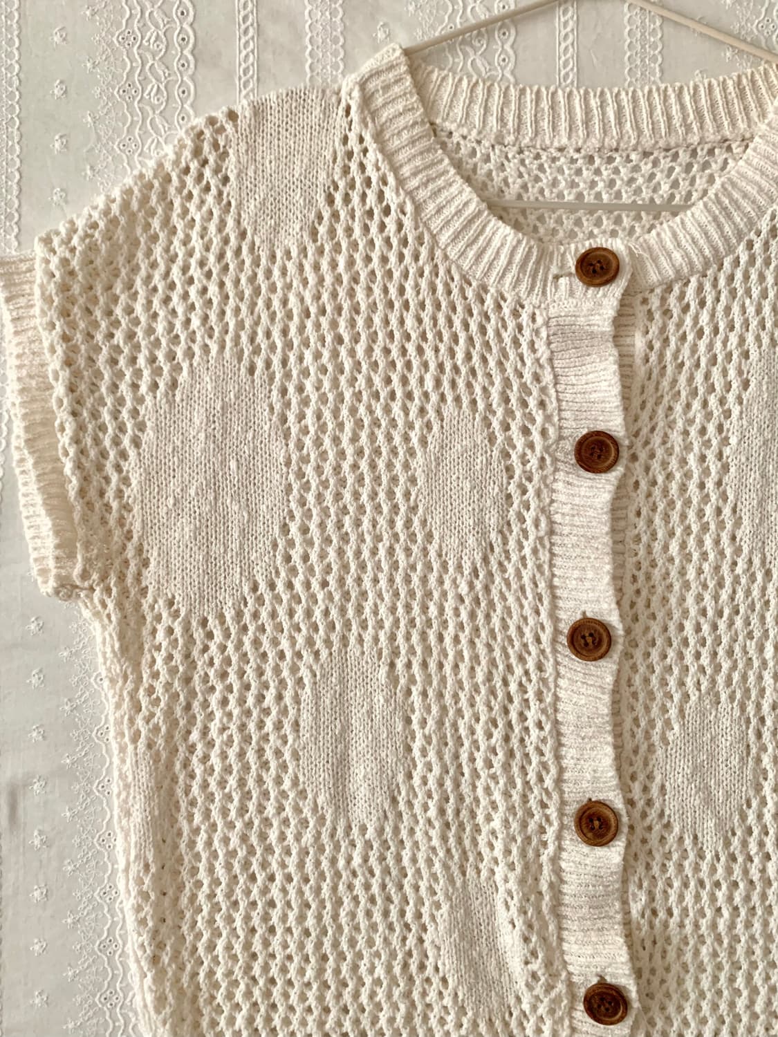 도트 크로쉐 가디건 상품이미지2