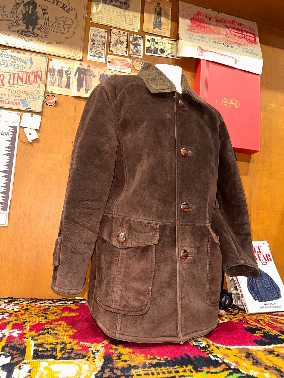 ( L ) 세무자켓 레더자켓 아메카지 워크웨어 빈티지가죽 가죽카코트 상품이미지2